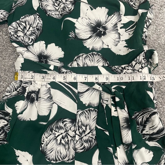 Lulus Flawless Moments Green Floral Print One-Shoulder Romper - Picture 12 of 15